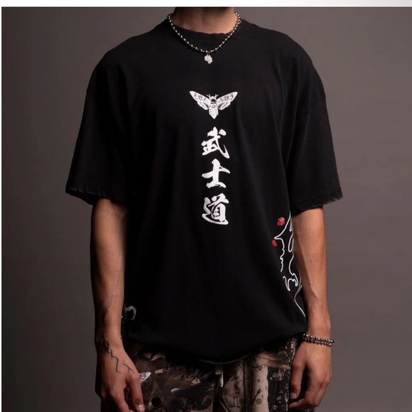 SAKURA WARRIOR "SIDE BY SIDE" OVERSIZED TEE IN BLACK darcsport - Picture 3 of 6
